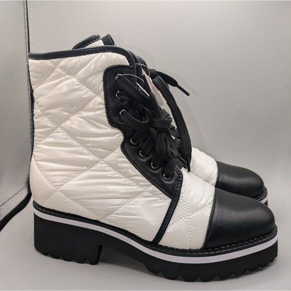 ALL BLACK Puffy Lugg Camper Women's Boot SZ 6